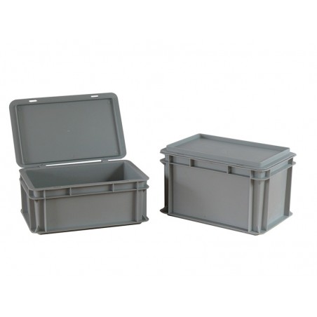 Bac Euro 80x60x12 Cm – Caisse De Stockage En Plastique Gris, Empilable – Contenance 44 L