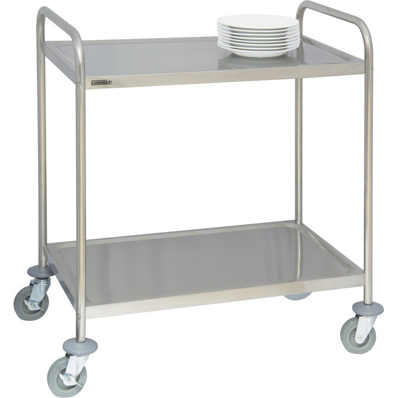 Chariot inox 2 plateaux
