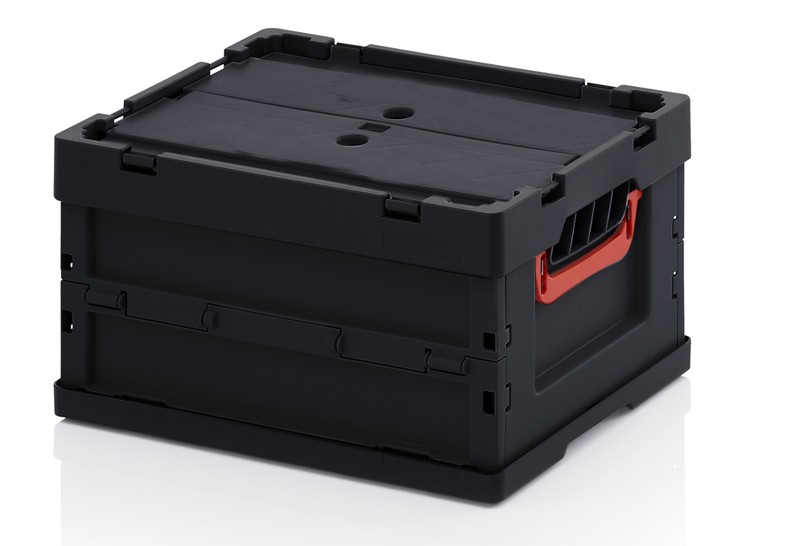 Conteneur pliable ESD avec couvercle