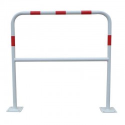 Barrière de sécurité, Ø 40 mm, blanc/rouge