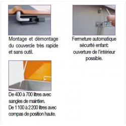 Bacs à sel et sable CEMO anti-vandalisme