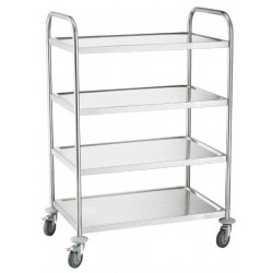 Chariot inox 4 plateaux