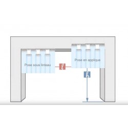 Rideau lanière PVC décrochable Hauteur 3000 mm