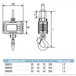 Crochet peseur STN BAXTRAN