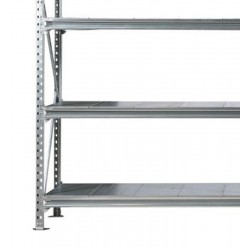 Rayonnage mi-lourd galvanisé avec platelage acier - Ht. 2.5 m