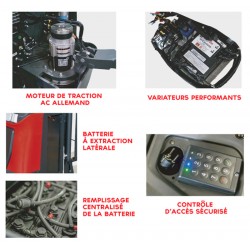 Transpalette électrique autoporté 2.5 tonnes