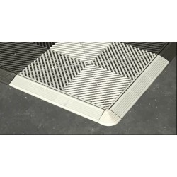 Lot de 4 angles bordures de dalles damier Polydal