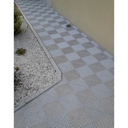 Lot de 4 bordures de dalles damier Polydal