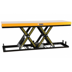 Table élévatrice électrique fixe 2000 kg, plateau 2500 x 820