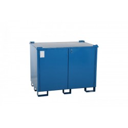 Coffre de chantier fixe double portes